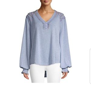 NWT  Free People Light Blue Blouse SZ Small